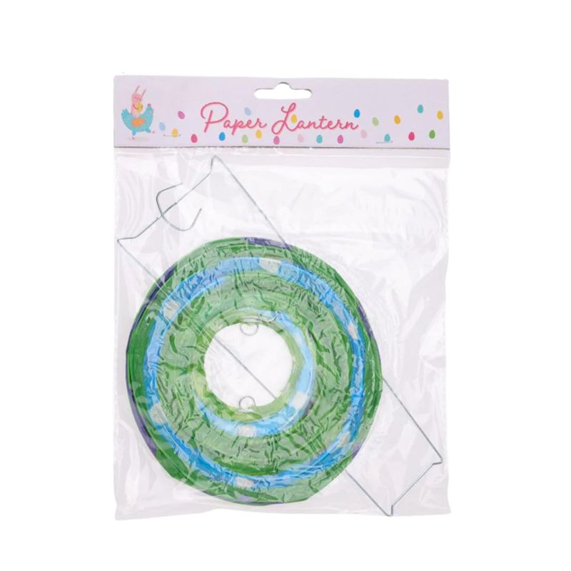 Casa si Gradina - Corpuri si surse de iluminat - Iluminat exterior - Felinare - Felinar din hartie, cu suport metalic, 10x15 cm, culoarea verde - Infinity.ro
