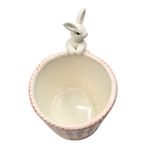 Casa si Gradina - Decoratiuni - Obiecte decorative - Accesorii decorative - Cos decorativ, pentru Paste, din portelan, culoarea roz, 11x11x13 cm - Infinity.ro