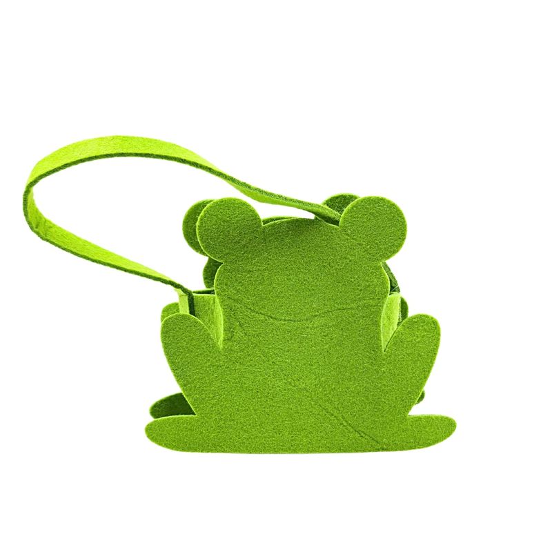 Casa si Gradina - Decoratiuni - Obiecte decorative - Accesorii decorative - Cosulet decorativ, pentru Paste, din fetru, model broscuta, 14 cm - Infinity.ro