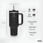 Casa si Gradina - Bucatarie si vesela - Accesorii bar - Termosuri si Cani termos - Cana Termos Stanley Quencher H2.0 Flowstate by ONSG® din Otel Inoxidabil, 1180ml, Negru - Infinity.ro