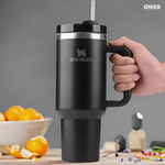 Casa si Gradina - Bucatarie si vesela - Accesorii bar - Termosuri si Cani termos - Cana Termos Stanley Quencher H2.0 Flowstate by ONSG® din Otel Inoxidabil, 1180ml, Negru - Infinity.ro