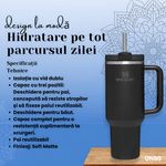 Casa si Gradina - Bucatarie si vesela - Accesorii bar - Termosuri si Cani termos - Cana Termos Stanley Quencher H2.0 Flowstate by ONSG® din Otel Inoxidabil, 1180ml, Negru - Infinity.ro