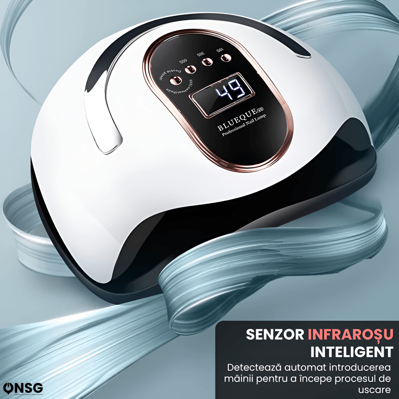 Ingrijire personala si Cosmetice - Aparate & accesorii ingrijire personala - Aparate cosmetice - Aparate pentru manichiura-pedichiura - Lampa LED Profesionala pentru Unghii DiamongGlow ONSG®, 168W, Uscare Rapida, Tehnologie Avansata, Design Ergonomic - Infinity.ro