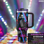 Casa si Gradina - Bucatarie si vesela - Accesorii bar - Termosuri si Cani termos - Cana Termos Stanley Quencher H2.0 Flowstate Editia Barbie '80S ROCKERS by ONSG® din Otel Inoxidabil, 1180ml - Infinity.ro