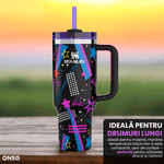Casa si Gradina - Bucatarie si vesela - Accesorii bar - Termosuri si Cani termos - Cana Termos Stanley Quencher H2.0 Flowstate Editia Barbie '80S ROCKERS by ONSG® din Otel Inoxidabil, 1180ml - Infinity.ro