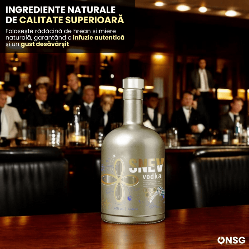 Market - Bauturi - Bauturi alcoolice - Vodka - Vodka SNEV™ by ONSG® cu Hrean si Miere, Bautura Premium, Experienta Gustativa Unica, Alcool din Cereale Lux - Infinity.ro