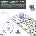 PC, gaming si accesorii - Periferice PC - Tastaturi - Tastatura Pliabila Bluetooth TouchKey Ultra ONSG®, Touchpad 2 Click-uri, Android Windows iOS Smart TV - Infinity.ro