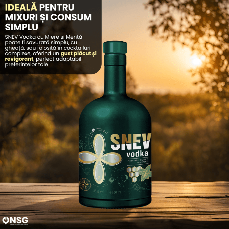 Market - Bauturi - Bauturi alcoolice - Vodka - Vodka SNEV™ by ONSG® Editia Miere si Menta, Vodka Premium cu Miere Naturala si Menta Proaspata - Infinity.ro