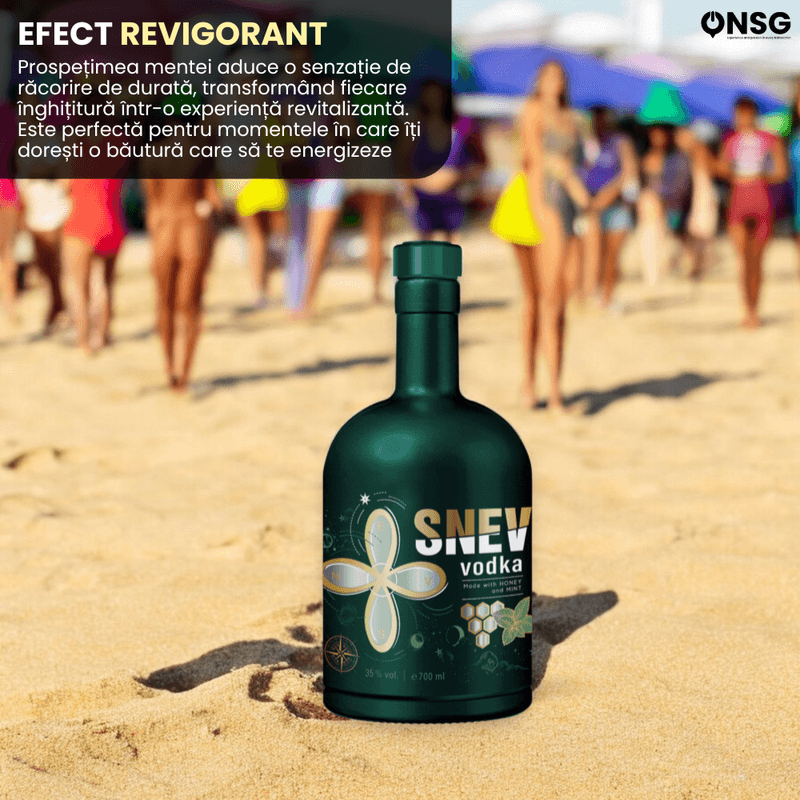 Market - Bauturi - Bauturi alcoolice - Vodka - Vodka SNEV™ by ONSG® Editia Miere si Menta, Vodka Premium cu Miere Naturala si Menta Proaspata - Infinity.ro
