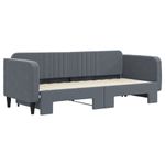 Casa si Gradina - Mobilier - Paturi si accesorii - Paturi - Pat de zi cu extensie, gri inchis, 80x200 cm, catifea - Infinity.ro