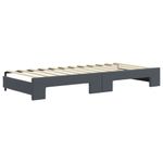 Casa si Gradina - Mobilier - Paturi si accesorii - Paturi - Pat de zi cu extensie, gri inchis, 80x200 cm, catifea - Infinity.ro