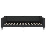 Casa si Gradina - Mobilier - Paturi si accesorii - Paturi - Pat de zi cu extensie si sertare, negru, 100x200 cm, textil - Infinity.ro