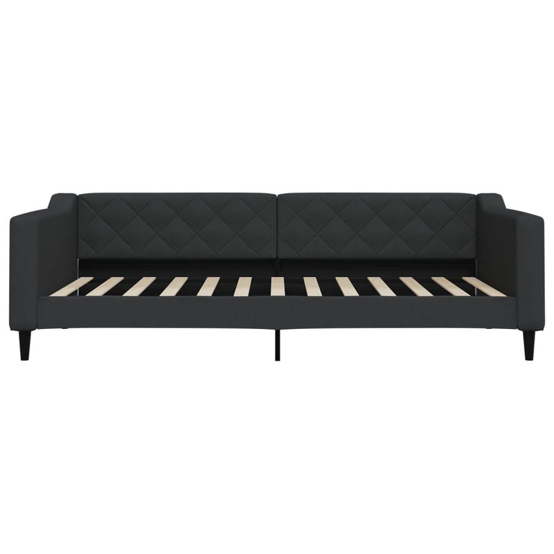 Casa si Gradina - Mobilier - Paturi si accesorii - Paturi - Pat de zi cu extensie si sertare, negru, 100x200 cm, textil - Infinity.ro
