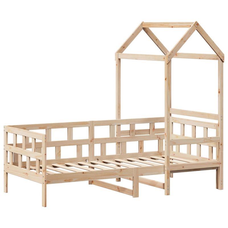 Casa si Gradina - Mobilier - Paturi si accesorii - Paturi - Pat de zi cu acoperis, 80x200 cm, lemn masiv de pin - Infinity.ro