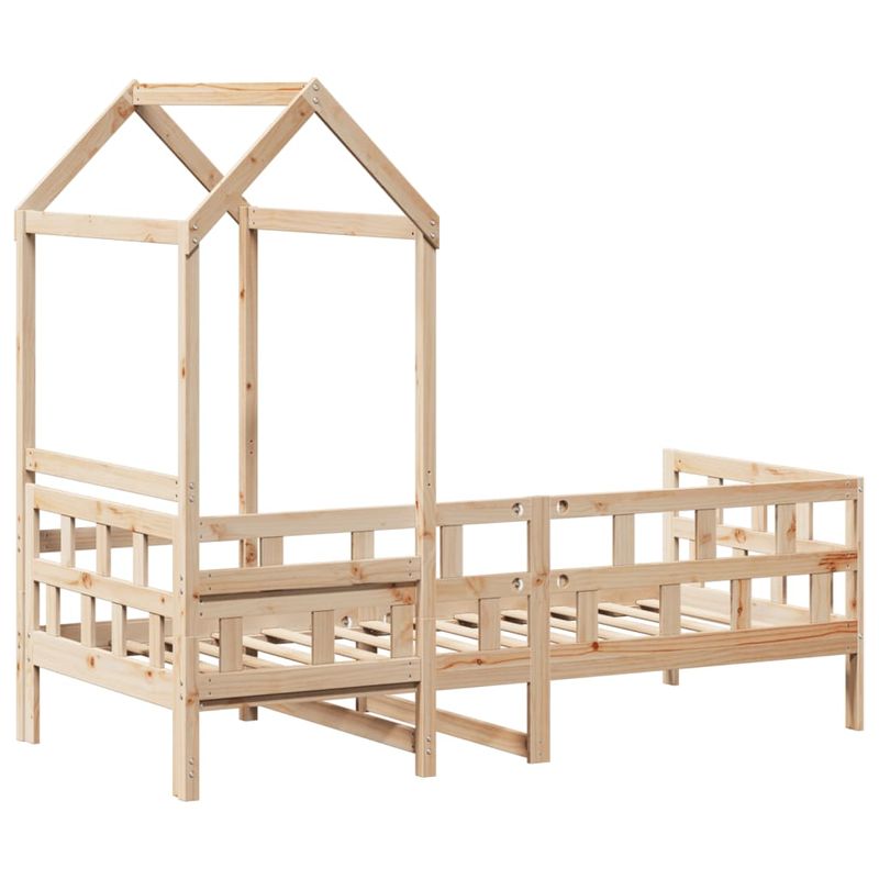 Casa si Gradina - Mobilier - Paturi si accesorii - Paturi - Pat de zi cu acoperis, 80x200 cm, lemn masiv de pin - Infinity.ro