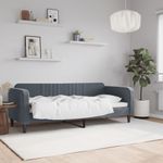 Casa si Gradina - Mobilier - Paturi si accesorii - Paturi - Cadru de pat, gri inchis, 80x200 cm, catifea - Infinity.ro