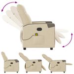 Ingrijire personala si Cosmetice - Sanatate si wellness - Articole wellness - Fotolii de masaj - Fotoliu rabatabil de masaj, crem, material textil - Infinity.ro