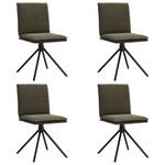 Casa si Gradina - Mobilier - Scaune si fotolii - Scaune - Scaune sufragerie 4buc piele caprioara artificiala verde armata - Infinity.ro