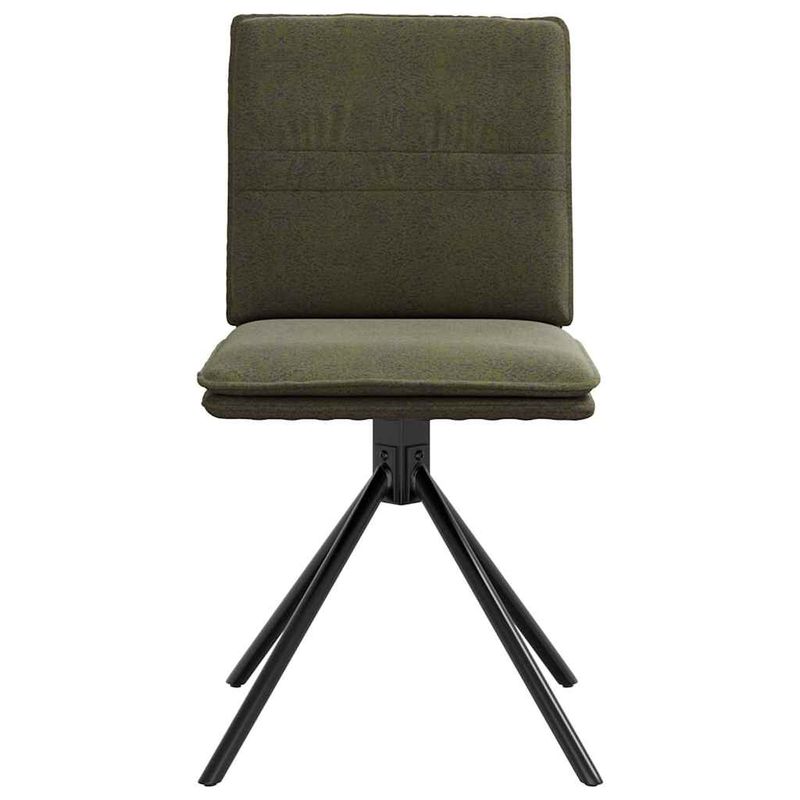 Casa si Gradina - Mobilier - Scaune si fotolii - Scaune - Scaune sufragerie 4buc piele caprioara artificiala verde armata - Infinity.ro