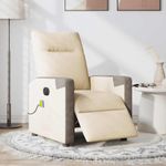 Ingrijire personala si Cosmetice - Sanatate si wellness - Articole wellness - Fotolii de masaj - Fotoliu electric de masaj rabatabil, crem, textil - Infinity.ro