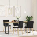 Casa si Gradina - Mobilier - Scaune si fotolii - Scaune - Scaune de bucatarie, 4 buc., negru, material textil - Infinity.ro