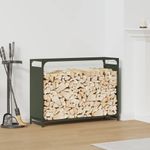 Casa si Gradina - Termice - Sobe, Seminee si accesorii - Accesorii seminee si sobe - Suport pentru lemne de foc Verde masline Otel laminat la rece - Infinity.ro