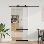 Casa si Gradina - Constructii - Usi interior, exterior si garaj - Usi interior - Usa glisanta cu set de feronerie neagra 76x205 cm Sticla ESG - Infinity.ro