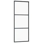 Casa si Gradina - Constructii - Usi interior, exterior si garaj - Usi interior - Usa glisanta cu set de feronerie neagra 76x205 cm Sticla ESG - Infinity.ro