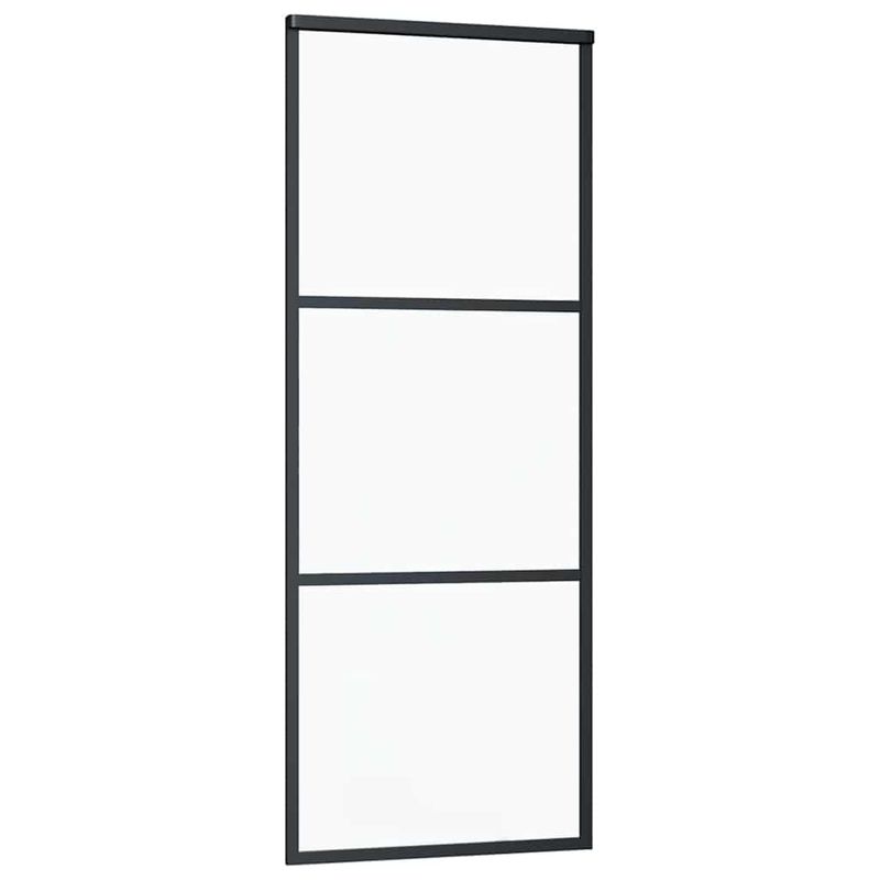 Casa si Gradina - Constructii - Usi interior, exterior si garaj - Usi interior - Usa glisanta cu set de feronerie neagra 76x205 cm Sticla ESG - Infinity.ro