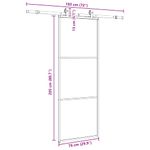 Casa si Gradina - Constructii - Usi interior, exterior si garaj - Usi interior - Usa glisanta cu set de feronerie neagra 76x205 cm Sticla ESG - Infinity.ro