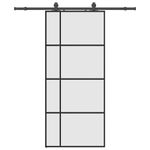 Casa si Gradina - Constructii - Usi interior, exterior si garaj - Usi interior - Usa glisanta cu set de feronerie neagra 90x205 cm Sticla ESG - Infinity.ro
