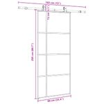 Casa si Gradina - Constructii - Usi interior, exterior si garaj - Usi interior - Usa glisanta cu set de feronerie neagra 90x205 cm Sticla ESG - Infinity.ro