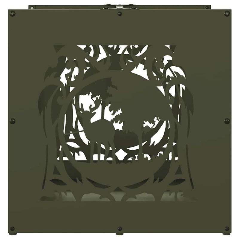 Casa si Gradina - Termice - Sobe, Seminee si accesorii - Accesorii seminee si sobe - Suport pentru lemne de foc Verde masline Otel laminat la rece - Infinity.ro