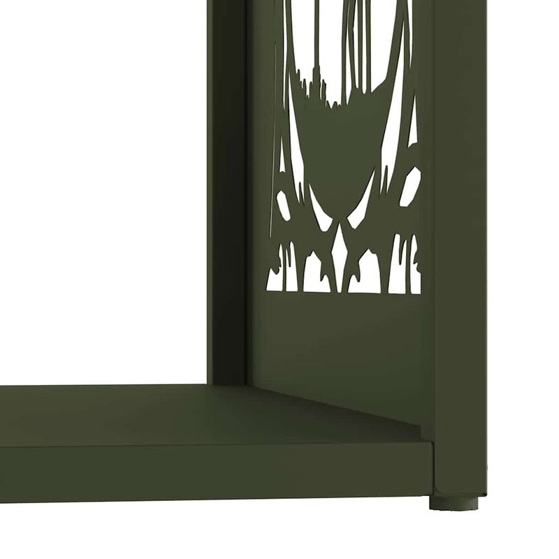 Casa si Gradina - Termice - Sobe, Seminee si accesorii - Accesorii seminee si sobe - Suport pentru lemne de foc Verde masline Otel laminat la rece - Infinity.ro