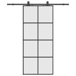 Casa si Gradina - Constructii - Usi interior, exterior si garaj - Usi interior - Usa glisanta cu set de feronerie neagra 90x205 cm Sticla ESG - Infinity.ro