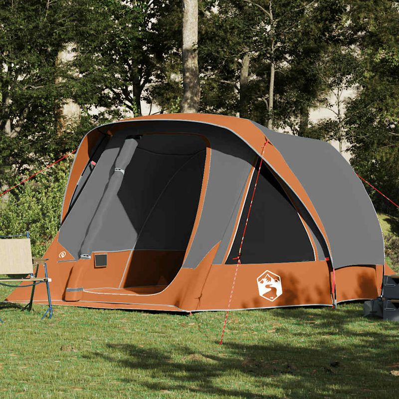 Sport si Outdoor - Camping - Corturi camping - Cort de camping pentru 6 persoane, gri/portocaliu, impermeabil - Infinity.ro