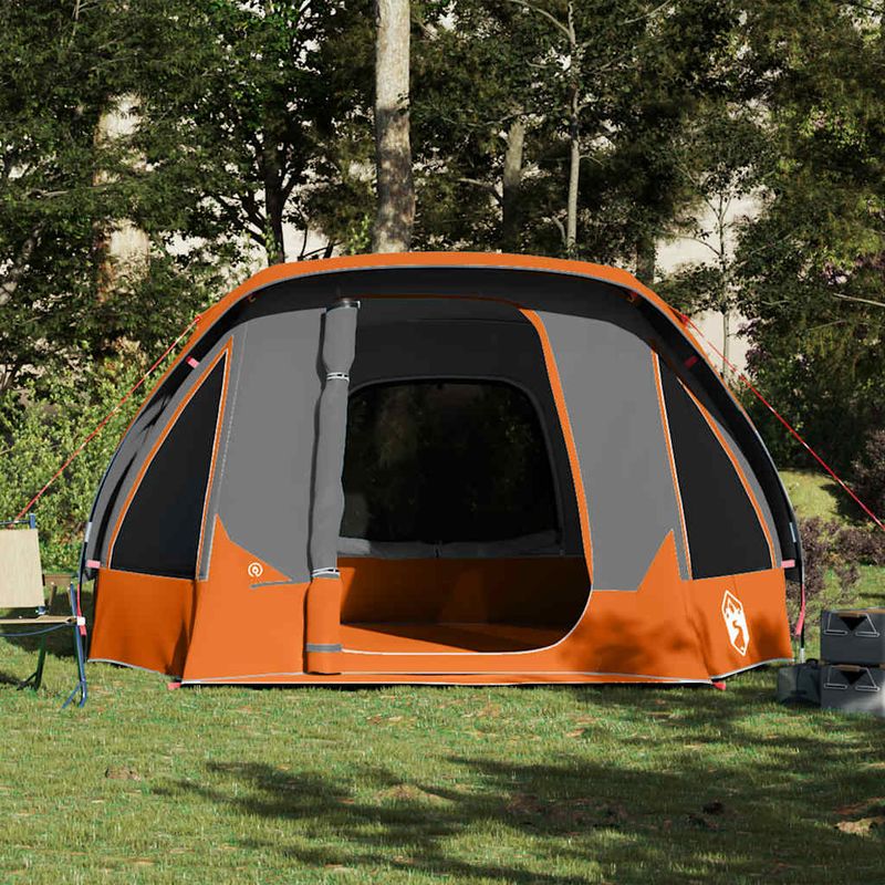 Sport si Outdoor - Camping - Corturi camping - Cort de camping pentru 6 persoane, gri/portocaliu, impermeabil - Infinity.ro