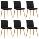 Casa si Gradina - Mobilier - Scaune si fotolii - Scaune - Scaune de sufragerie 6 buc. negru material textil - Infinity.ro