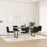 Casa si Gradina - Mobilier - Scaune si fotolii - Scaune - Scaune de sufragerie 6 buc. negru material textil - Infinity.ro