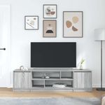 Casa si Gradina - Mobilier - Comode si corpuri - Comode - Comoda TV, gri sonoma, 188,5x41x50 cm, lemn prelucrat - Infinity.ro