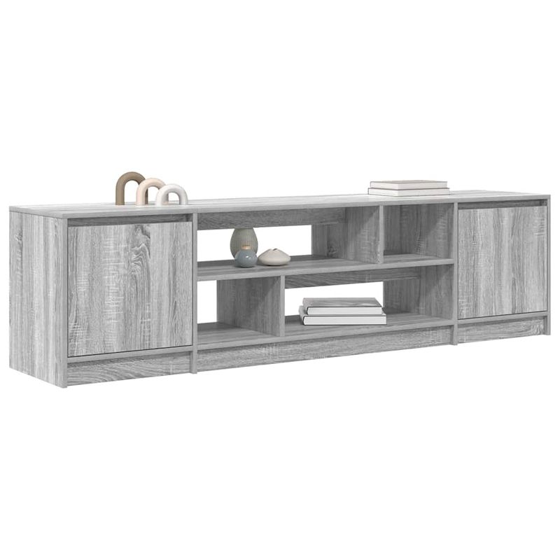 Casa si Gradina - Mobilier - Comode si corpuri - Comode - Comoda TV, gri sonoma, 188,5x41x50 cm, lemn prelucrat - Infinity.ro