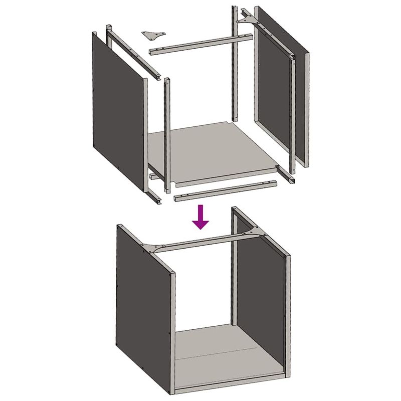 Casa si Gradina - Termice - Sobe, Seminee si accesorii - Accesorii seminee si sobe - Suport pentru lemne de foc alb 40x40x40 cm Otel laminat la rece - Infinity.ro