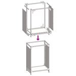 Casa si Gradina - Termice - Sobe, Seminee si accesorii - Accesorii seminee si sobe - Suport pentru lemne de foc alb 44x28x65 cm Otel laminat la rece - Infinity.ro