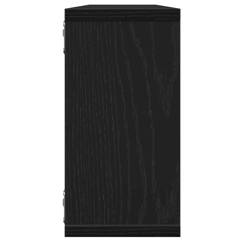Casa si Gradina - Mobilier - Biblioteci si rafturi - Rafturi - Rafturi cub de perete 2 buc Stejar negru Lemn prelucrat - Infinity.ro