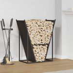 Casa si Gradina - Termice - Sobe, Seminee si accesorii - Accesorii seminee si sobe - Suport pentru lemne de foc negru Otel laminat la rece - Infinity.ro