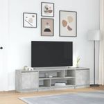 Casa si Gradina - Mobilier - Comode si corpuri - Comode - Comoda TV, gri beton, 188,5x41x50 cm, lemn prelucrat - Infinity.ro