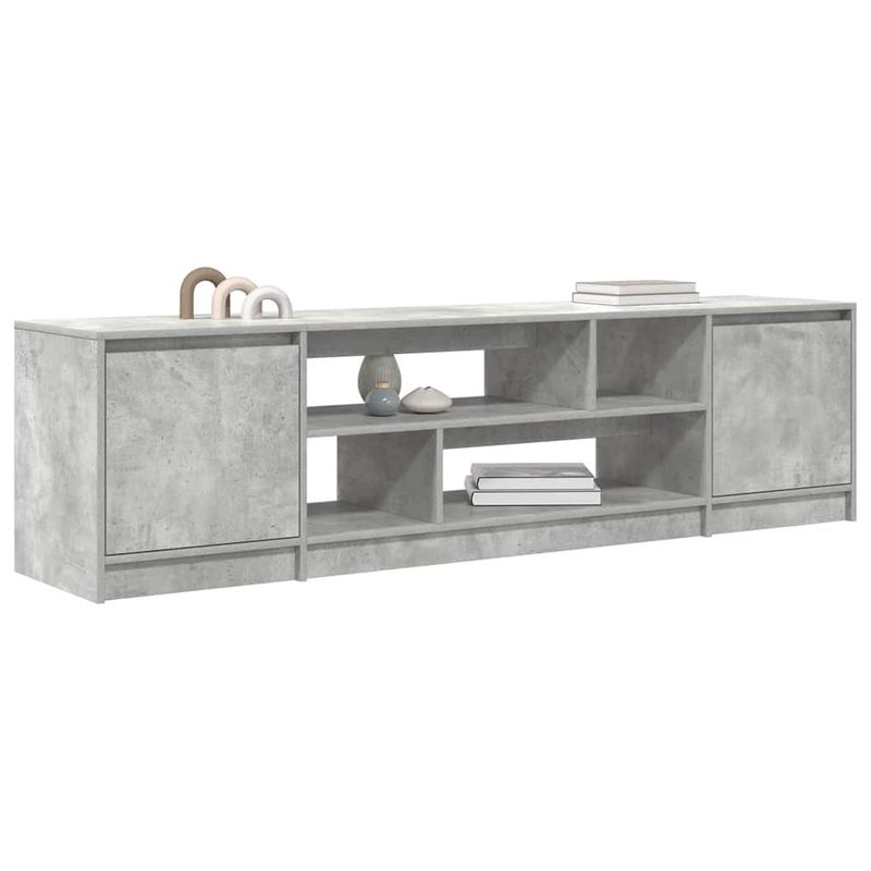 Casa si Gradina - Mobilier - Comode si corpuri - Comode - Comoda TV, gri beton, 188,5x41x50 cm, lemn prelucrat - Infinity.ro