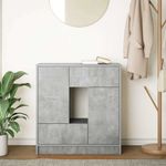 Casa si Gradina - Mobilier - Comode si corpuri - Comode - Bufeta cu sertare si usi Gri beton 70,5x34x74,5 cm - Infinity.ro
