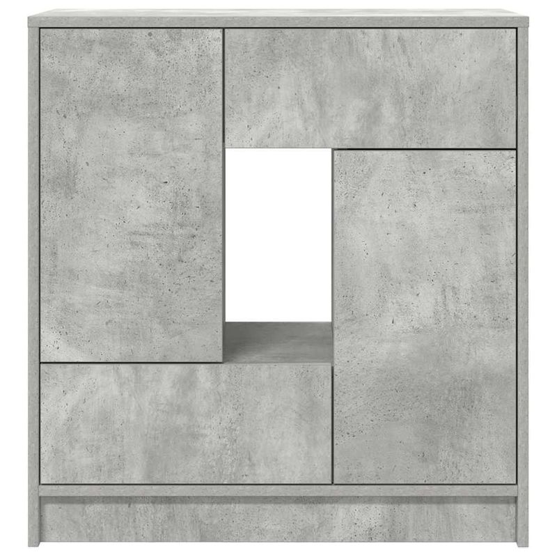 Casa si Gradina - Mobilier - Comode si corpuri - Comode - Bufeta cu sertare si usi Gri beton 70,5x34x74,5 cm - Infinity.ro