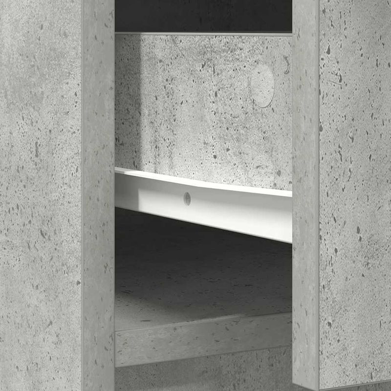 Casa si Gradina - Mobilier - Comode si corpuri - Comode - Bufeta cu sertare si usi Gri beton 70,5x34x74,5 cm - Infinity.ro